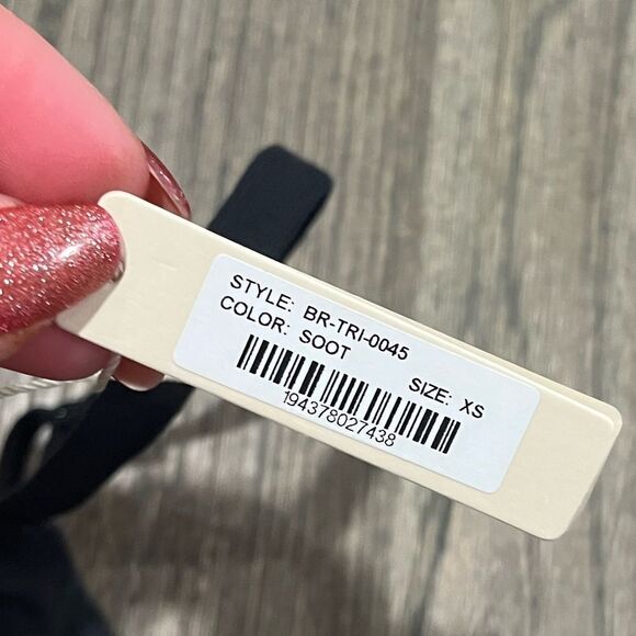 NWT SKIM Fits Everybody Traingle Bra Adjustable Strap Elastic Stretchy Black XS - Picture 2 of 5